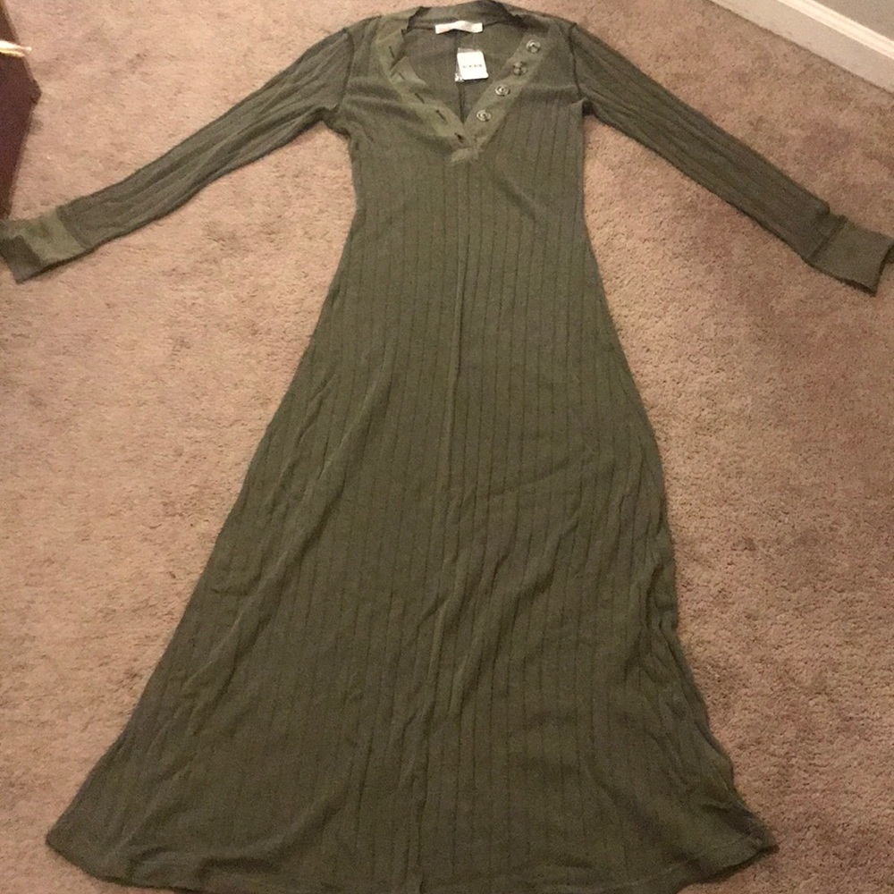 Ribbed Free People full length dress
